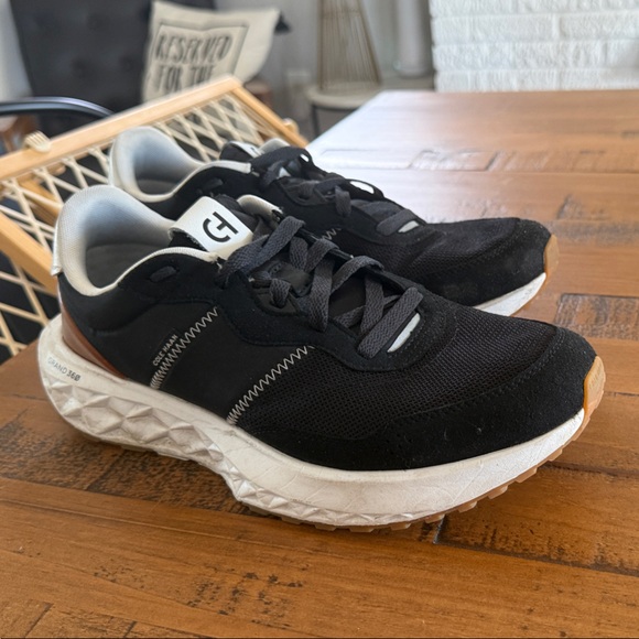 Cole Haan Black Sneakers with White and Brown Accents - Picture 1 of 3